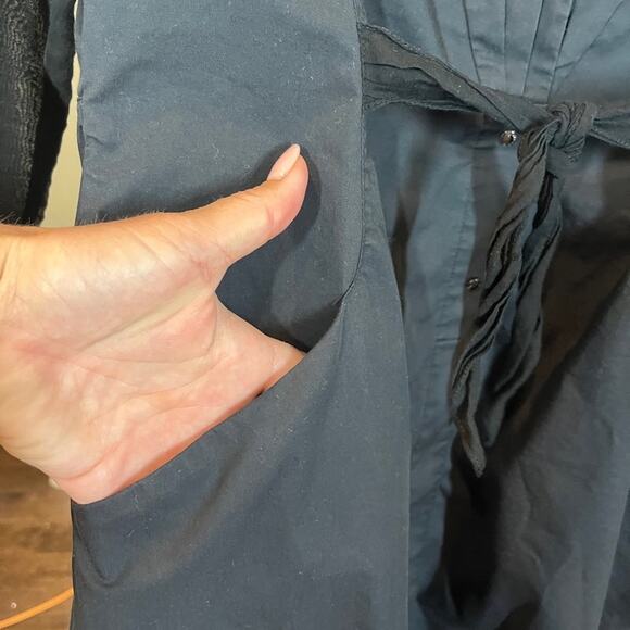 Tahari Women's Long Sleeve Tie Waist Dress Pockets Office Work Professional 14 - Picture 7 of 12